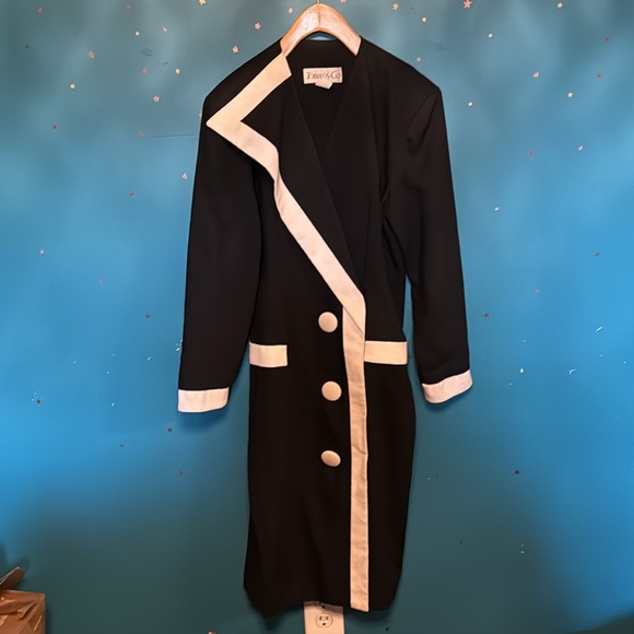 Vintage Asymmetrical collar dress - Picture 3 of 5